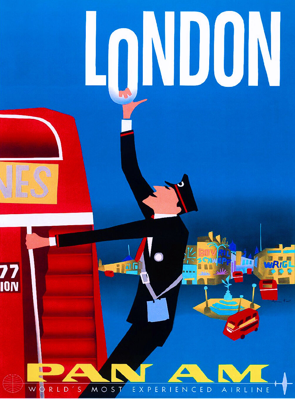 London England  Europe European Scandinavia Travel Advertisement Art Poster 