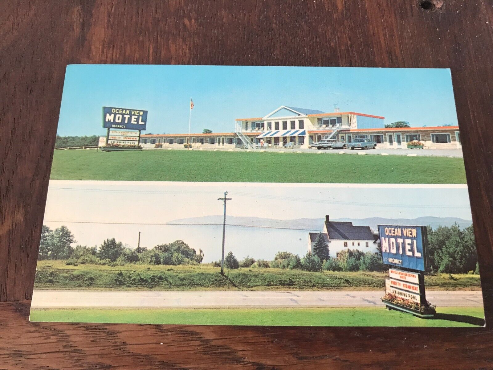 Ocean View Motel Belfast Maine Postcard