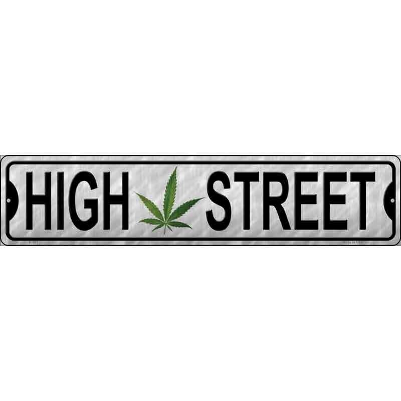 High Street Wholesale Novelty Metal Street Sign 18x4