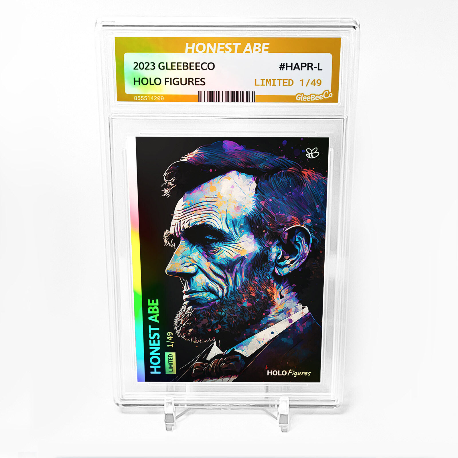 HONEST ABE Lincoln Portrait Art Card 2023 GleeBeeCo Holo Figures #HAPR-L /49