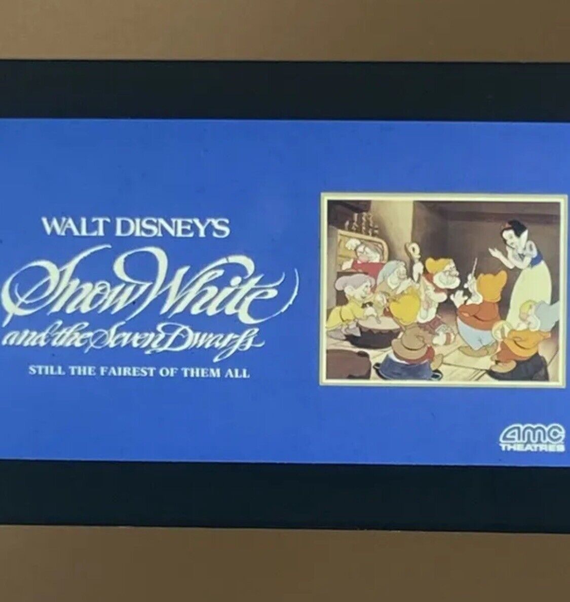 1982 Disney Snow White 35mm ORIGINAL AMC Promo Vintage Movie Slide RARE