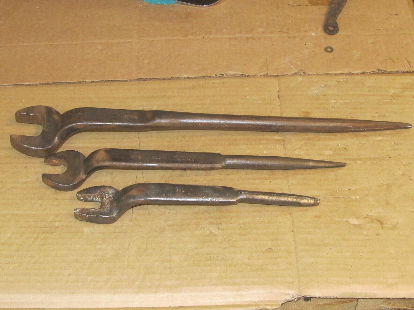 Lot of 3 Vintage  Herbrand Spud Wrenches 905 A, 908A, & 905