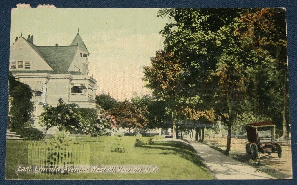 East Lincoln Avenue, West Mt. Vernon, NY Postcard 1923