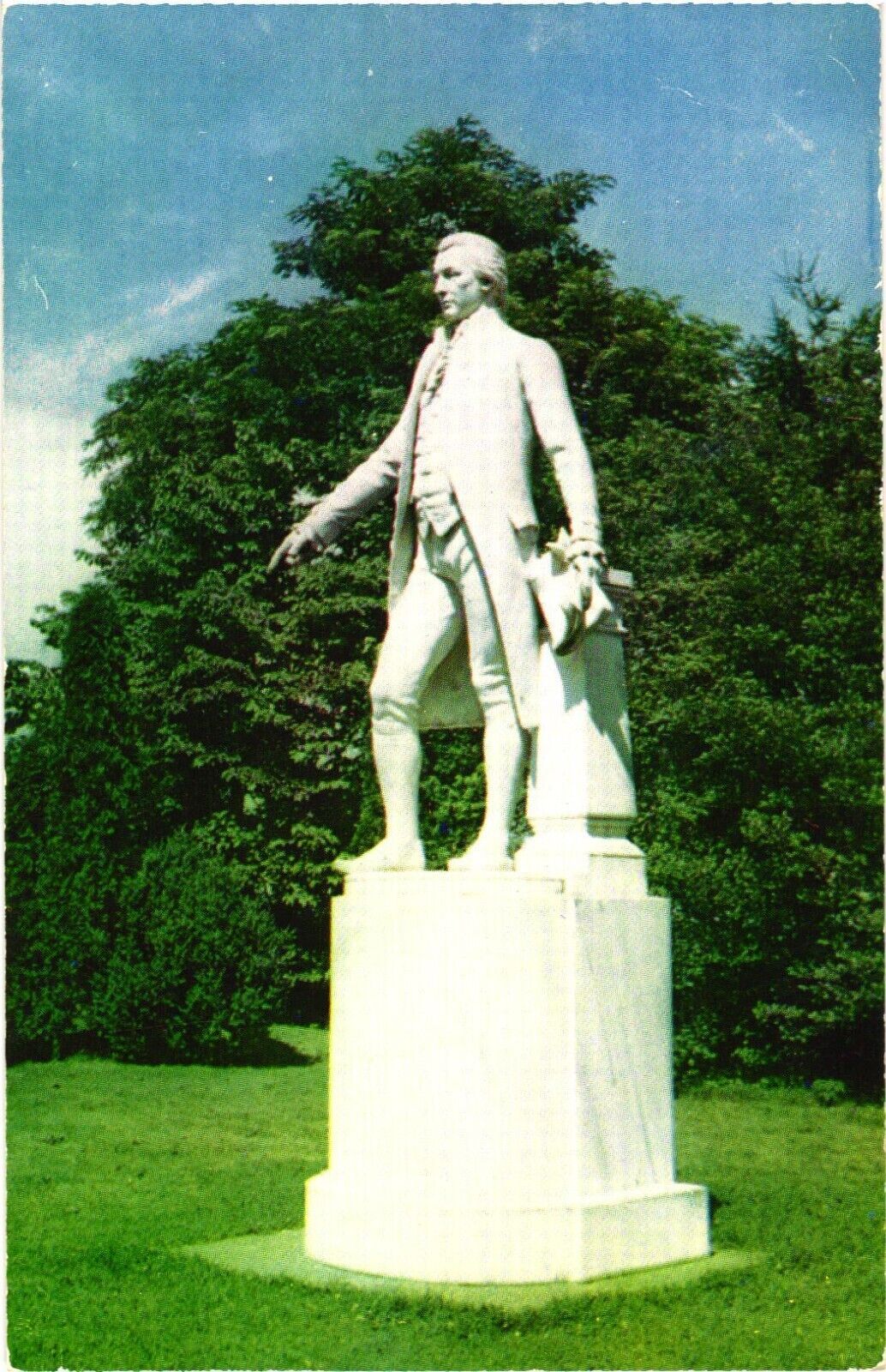Charlottesville VA Statue of James Monroe 5th President of the U. S. Postcard