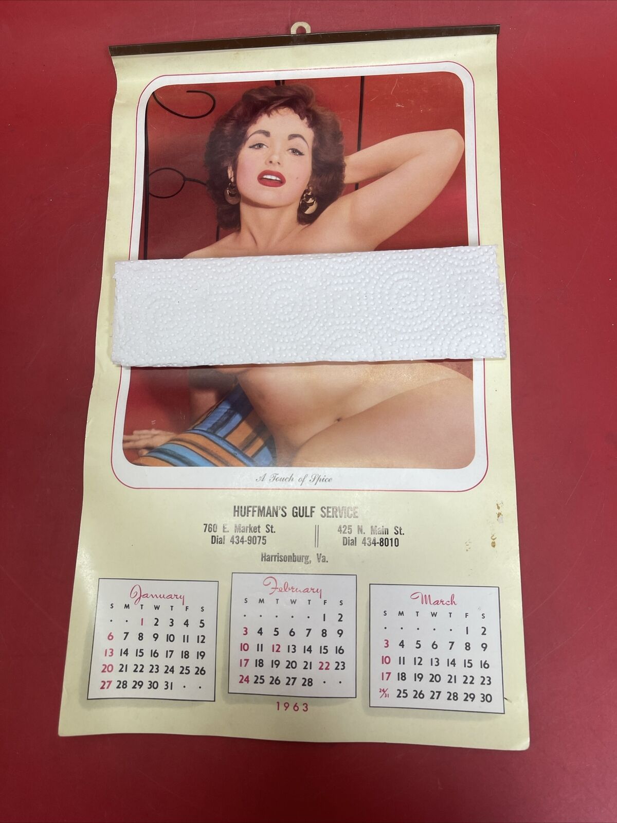Vintage Kalendar 1963