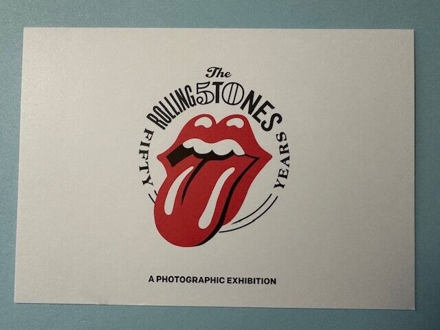The Rolling Stones Cardboard Photo Exhibition Invitation Fifty Years London 2012