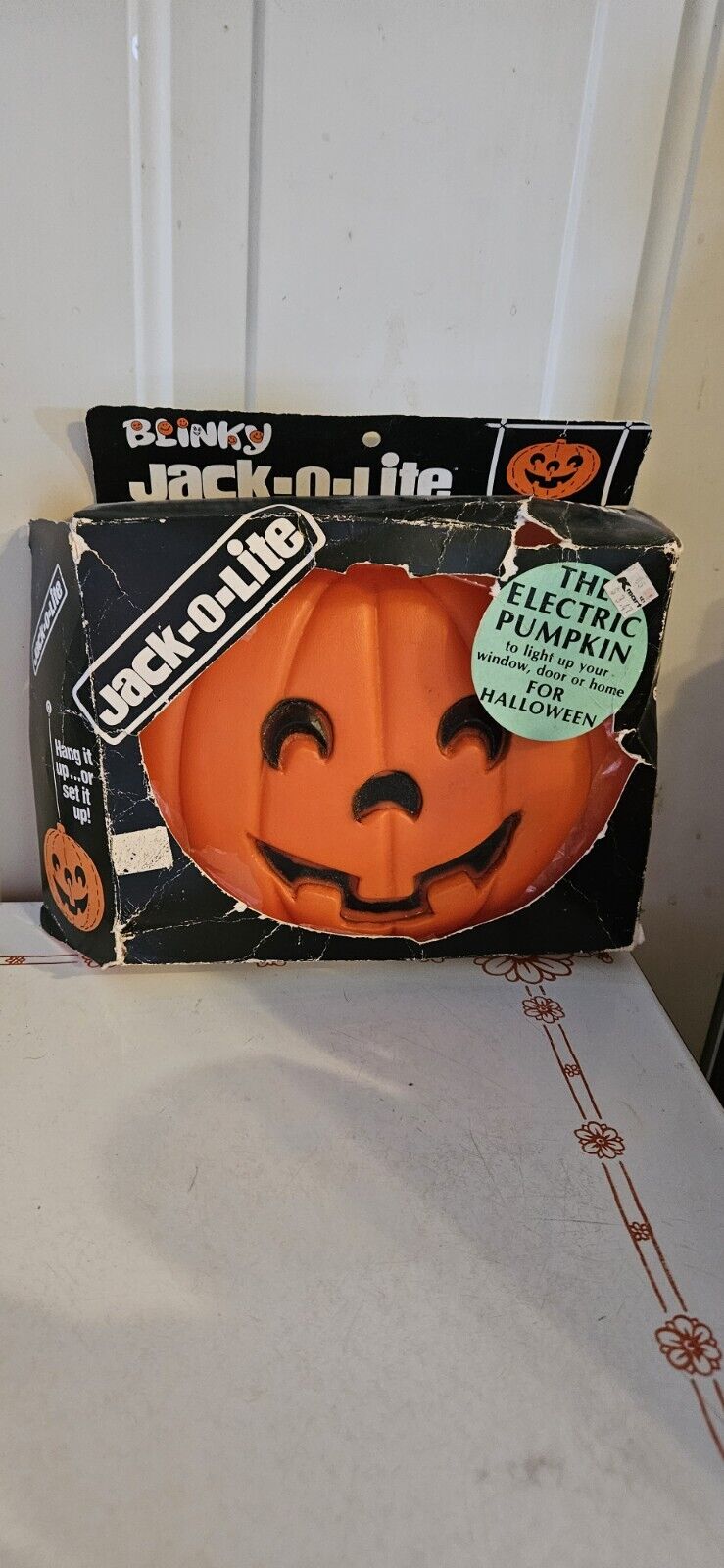 Vintage Blinky Jack-O-Lite Blow Mold Pumpkin 