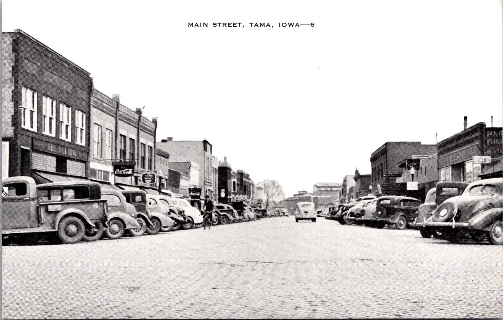Postcard Main Street in Tama, Iowa~138636