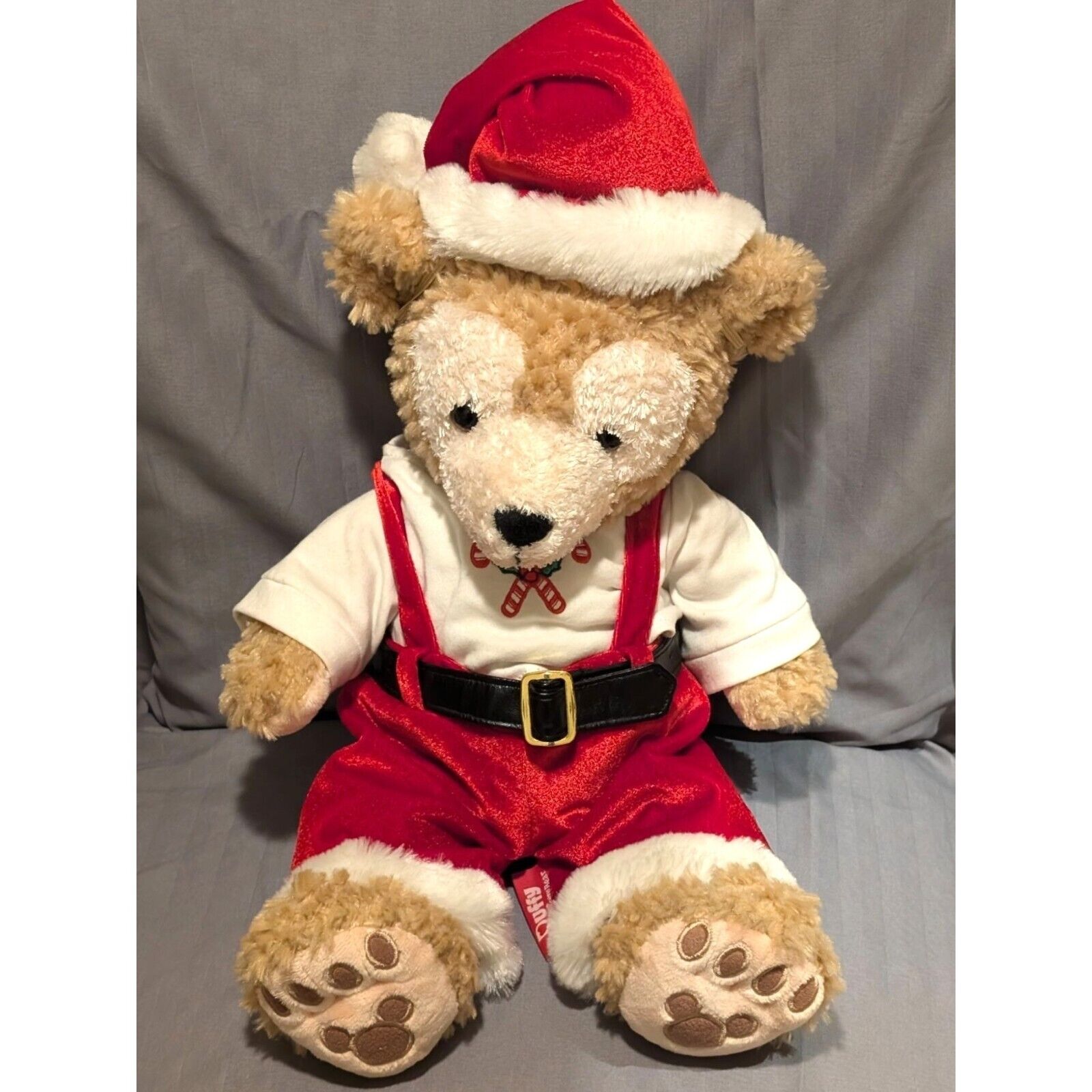 Disney Parks Duffy Bear in Rare Santa Christmas Holiday Outfit