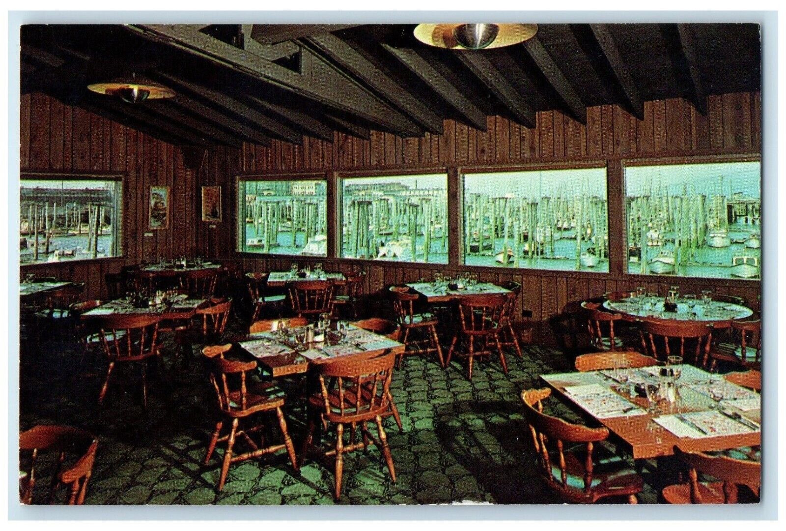 c1960\'s The Sea Fore Restaurant Dining Room Astoria Oregon OR Vintage Postcard