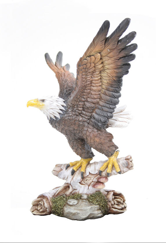 Beautiful Flying Eagle on Branch Figurine Indoor Home Decor