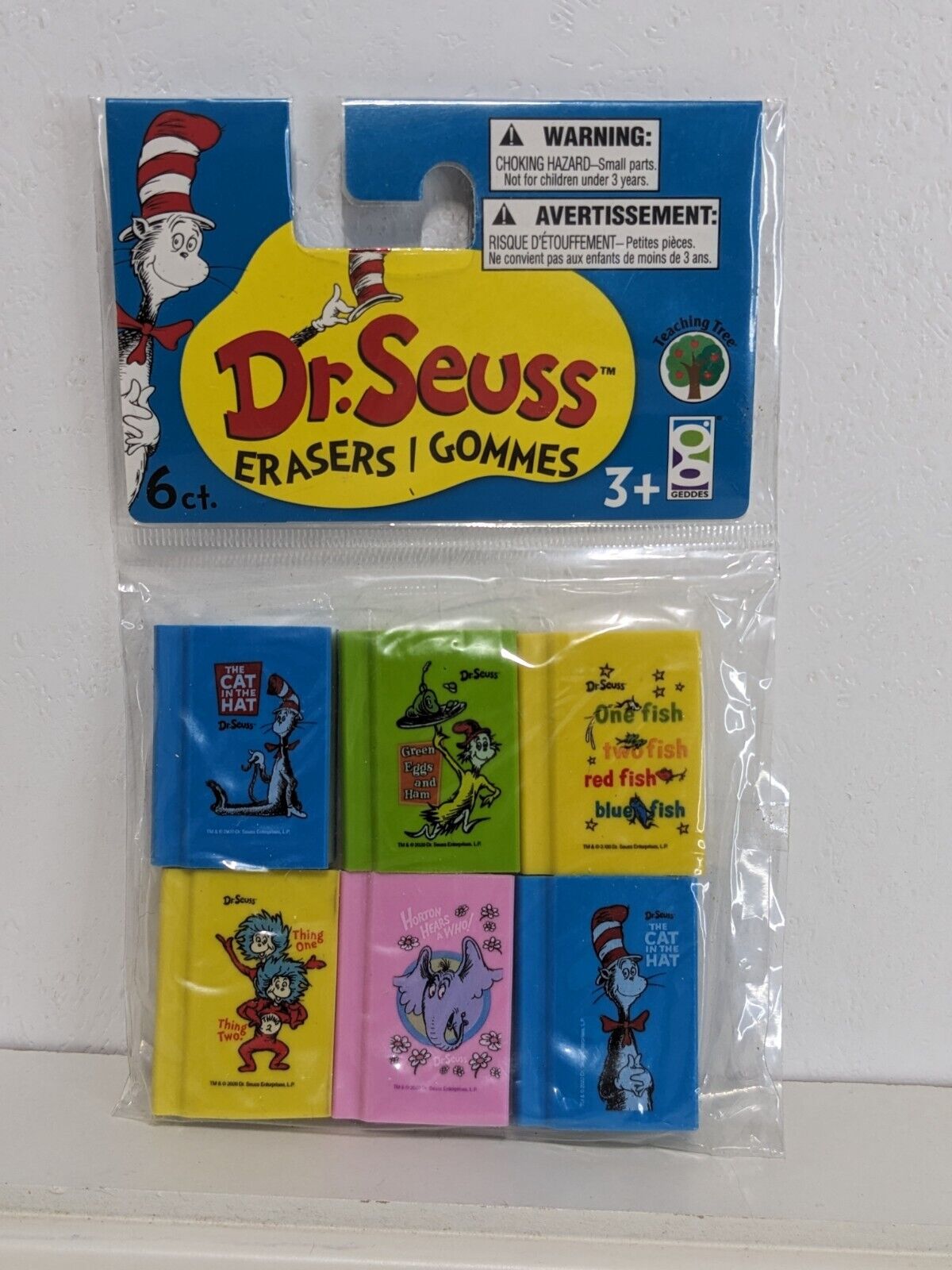 Dr. Seuss Set Of 6 Book Erasers