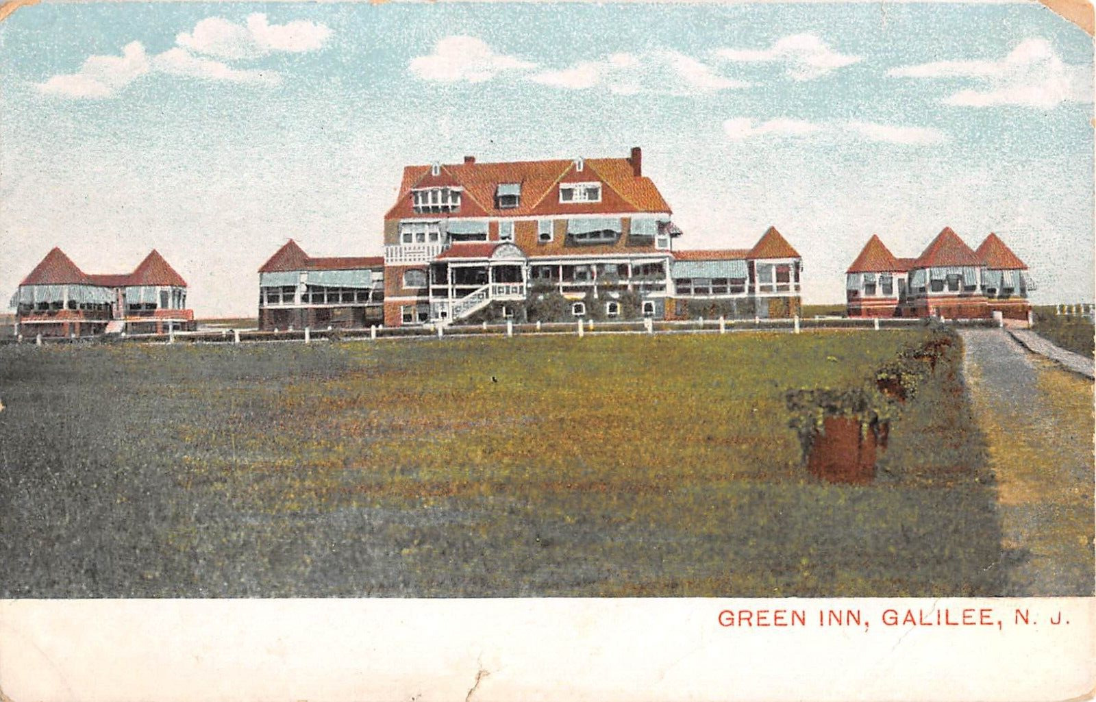 c.1908 Green Inn Galilee NJ post card