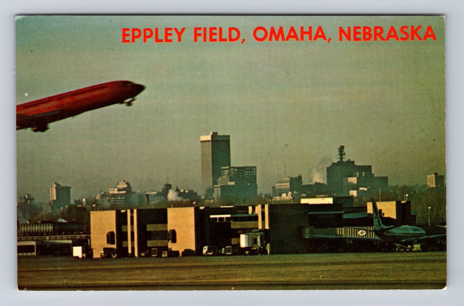 Omaha NE-Nebraska, Eppley Field, Antique Vintage Souvenir Postcard