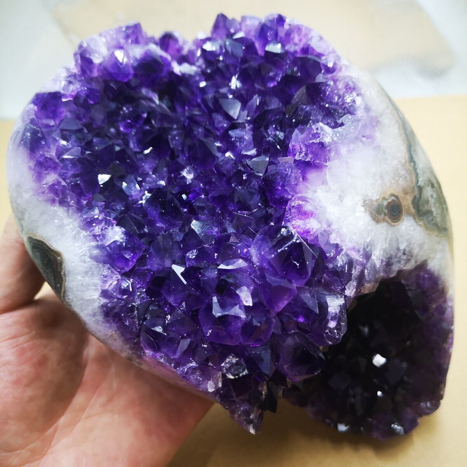 6.6LB top Natural Amethyst geode quartz cluster crystal specimen healing