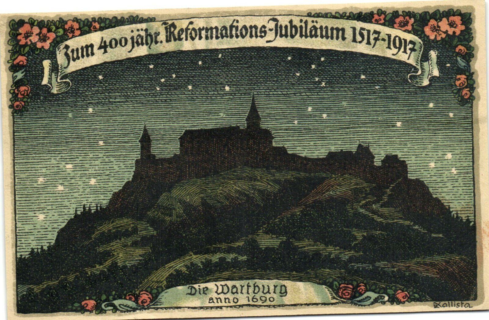 PC GERMANY, DIE WARTBURG ANNO 1690, Vintage Postcard (b31777)