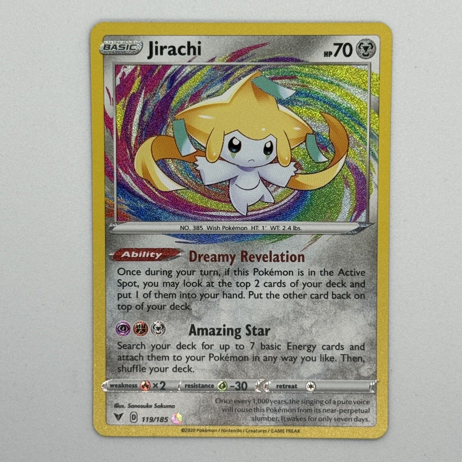 Jirachi 119/185 Amazing Rare Holo Vivid Voltage NM Pokemon Card