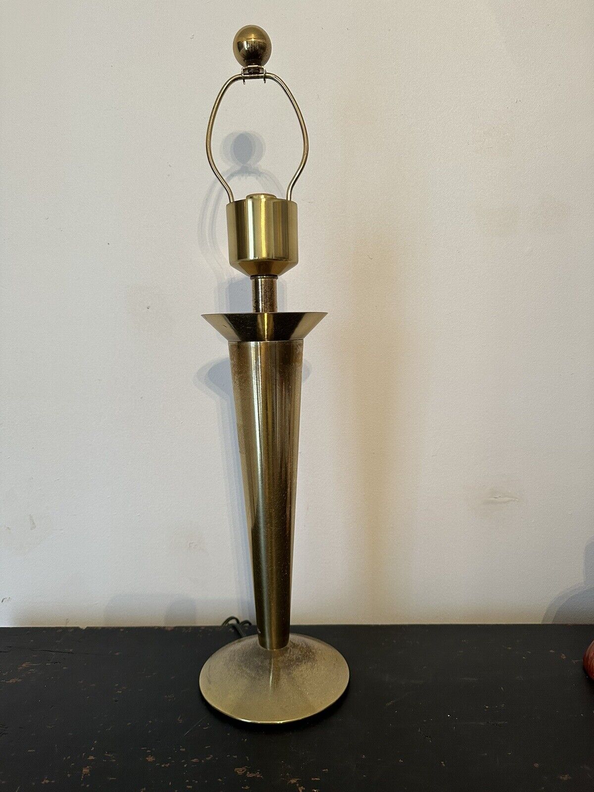 Vintage Solid Brass Regency Style Sleek Lamp