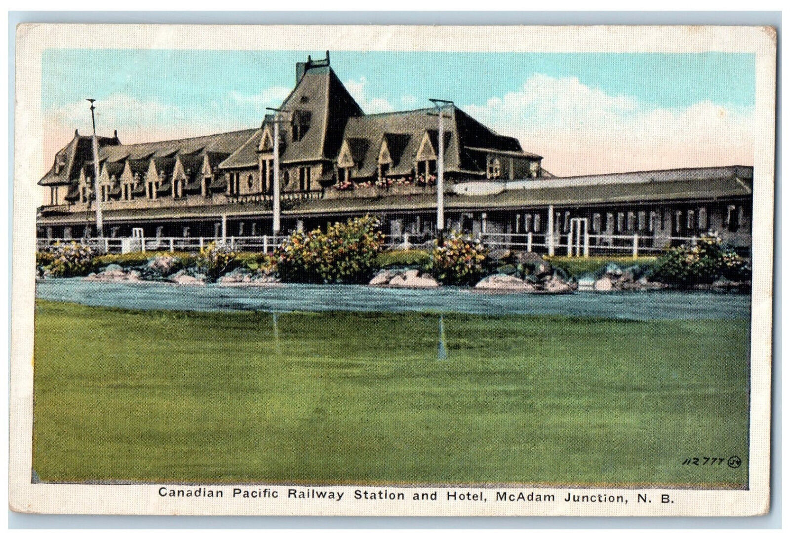 c1920\'s Canadian National Railway Station Hotel McAdam Junction NB Postcard