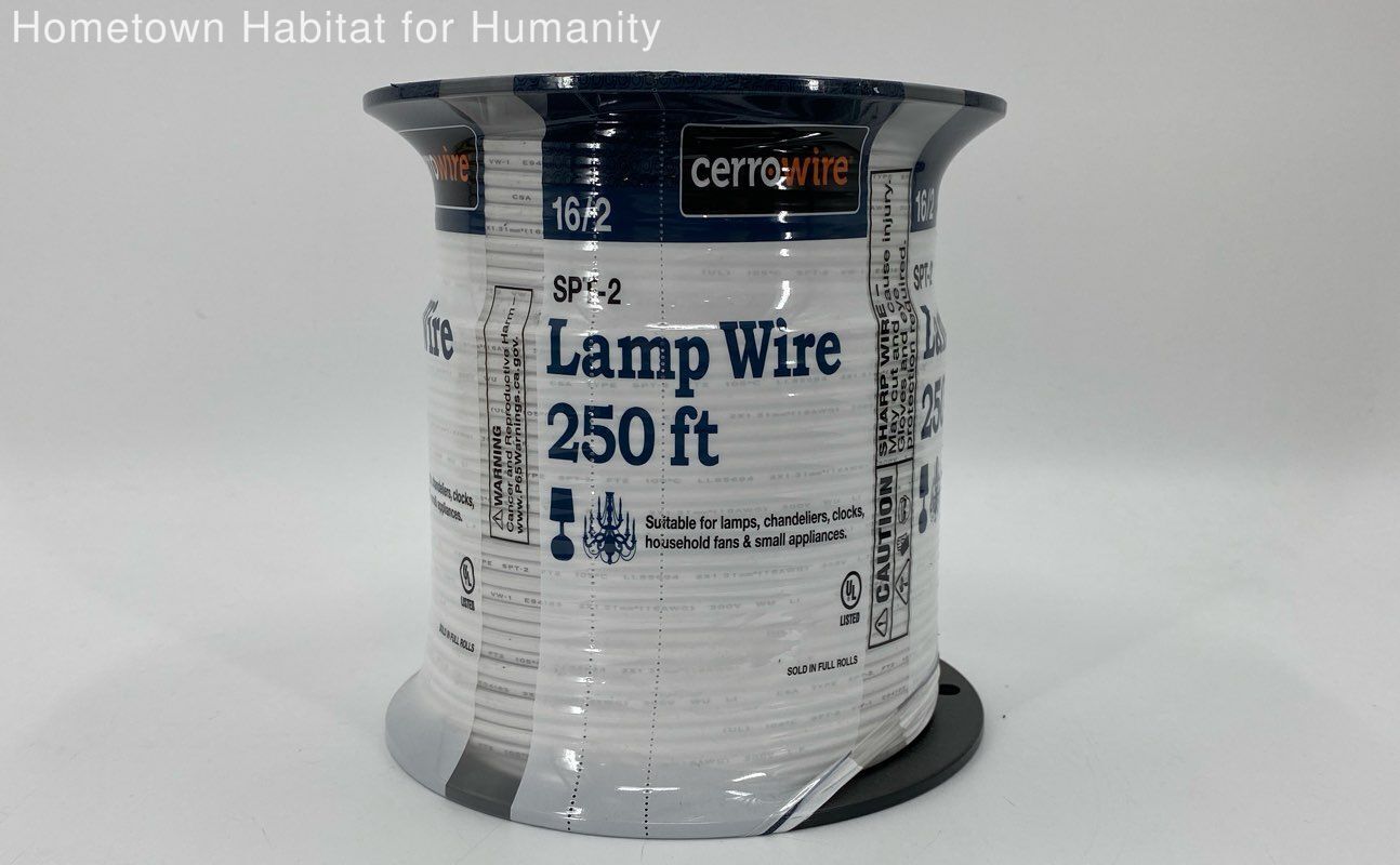 Brand New- Cerrowire- 16/2 Lamp Wire- SPT 2- 250 Ft Roll- White