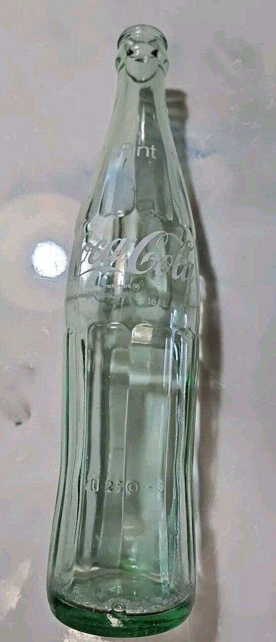 Vintage 1980s Coca Cola Green Glass 16oz. Bottle made in Chattanooga Tennessee 