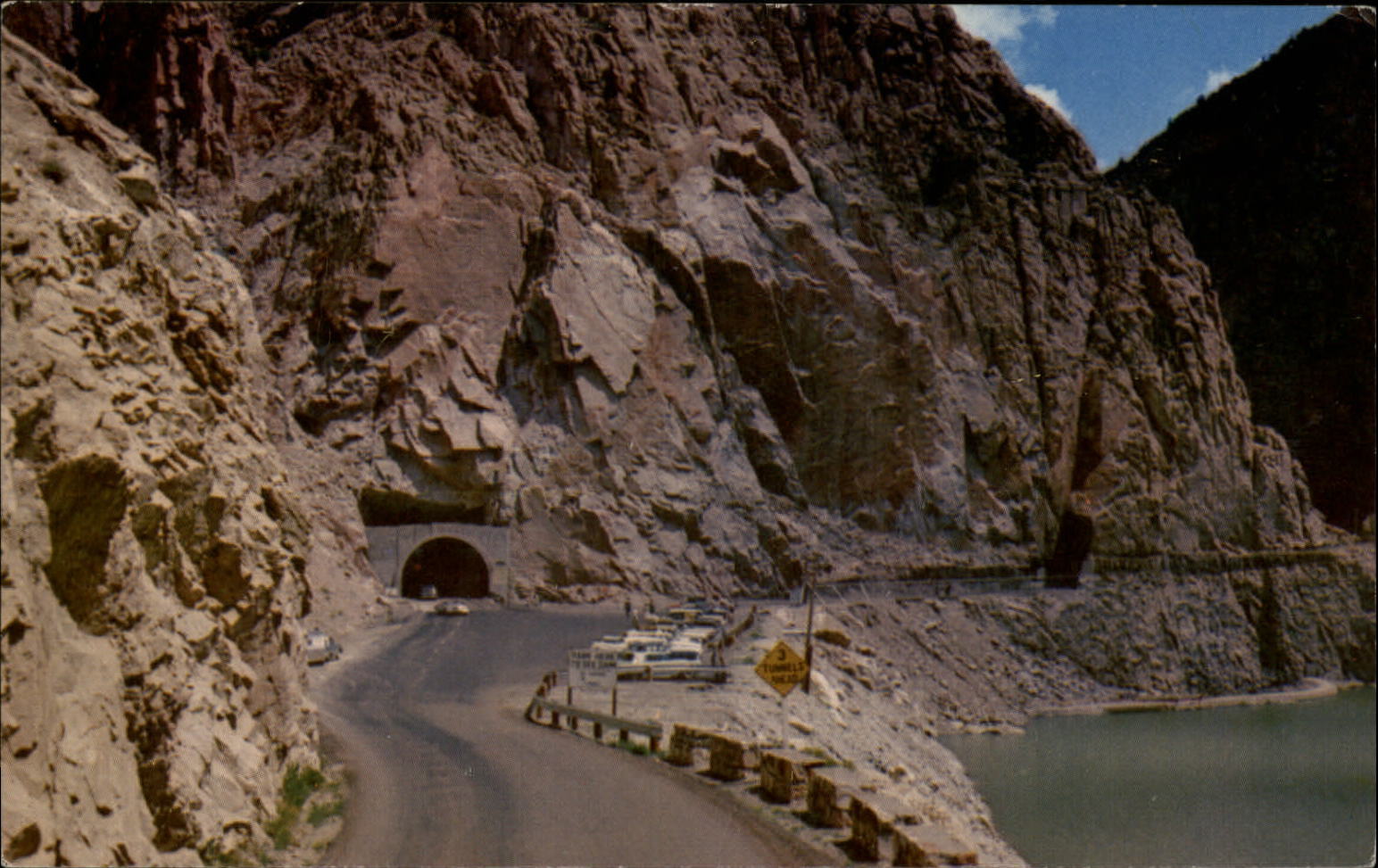 Wyoming Cody Buffalo Bill Dam Highway Tunnel ~ postcard  sku847