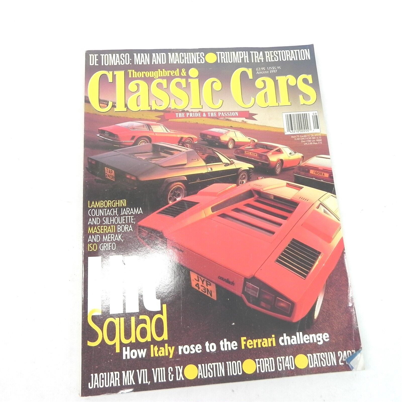 VINTAGE AUGUST 1997 THOROUGHBRED & CLASSIC CAR SINGLE ISSUE MAGAZINE SPORTS CARS