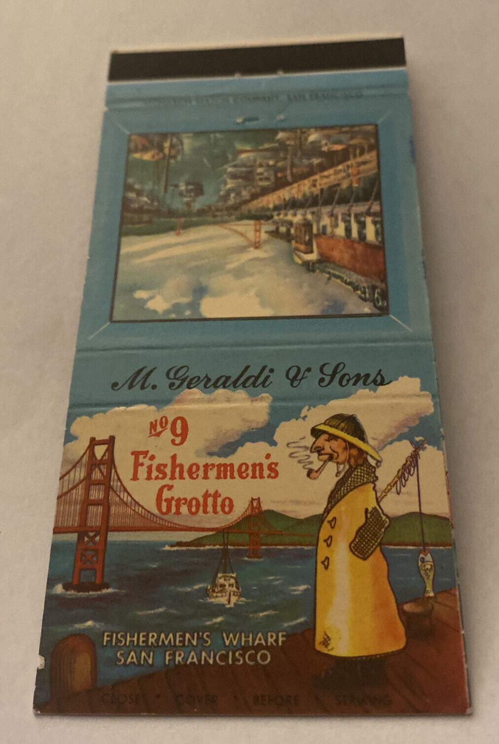 Vintage Matchbook Cover Matchcover Fisherman’s Grotto San Francisco CA