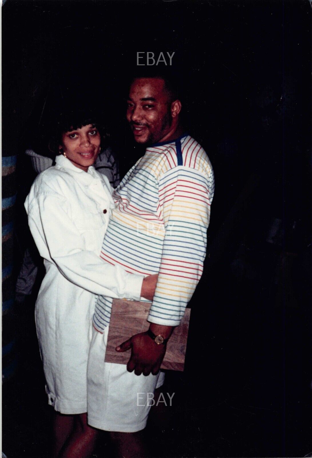 1980s Original Color Photo 3.5x5.25 African American Man Woman Couple E48 #4