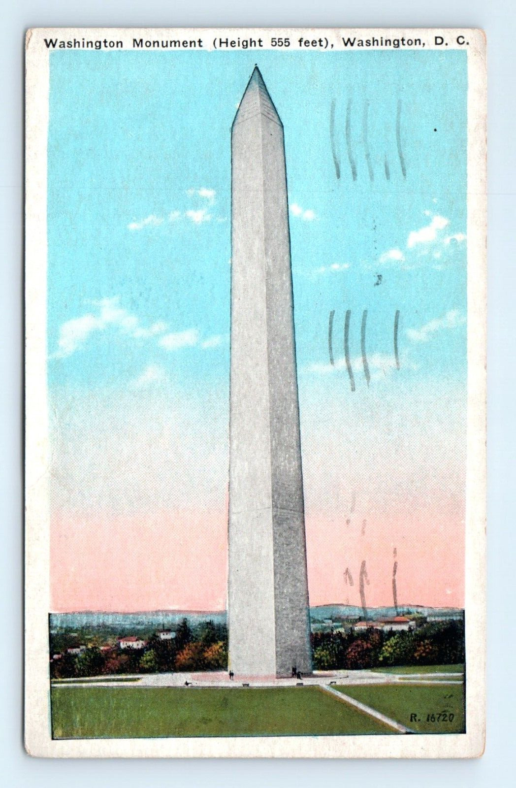Washington Monument Washington DC Postcard Posted 1961