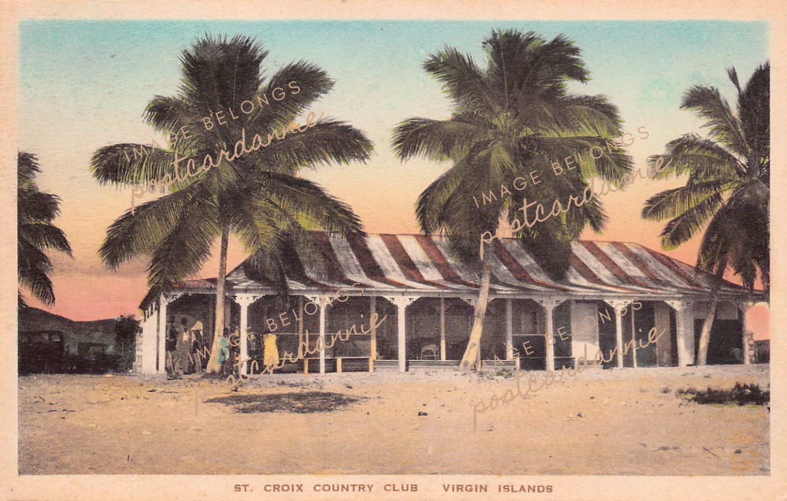 St Croix Virgin Islands Country Fountain Valley Golf Club c1936 Vtg Postcard C55