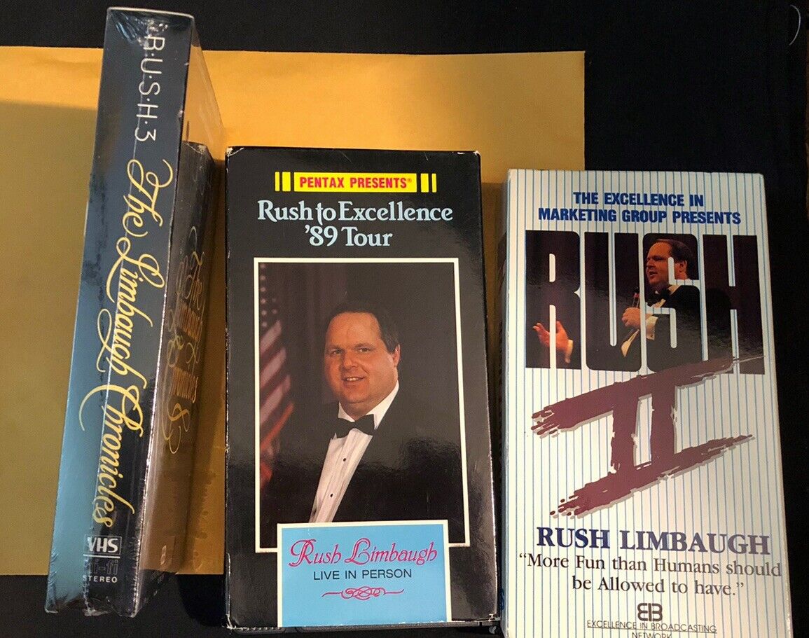 Rush Limbaugh VHS Collectors Set Of 3