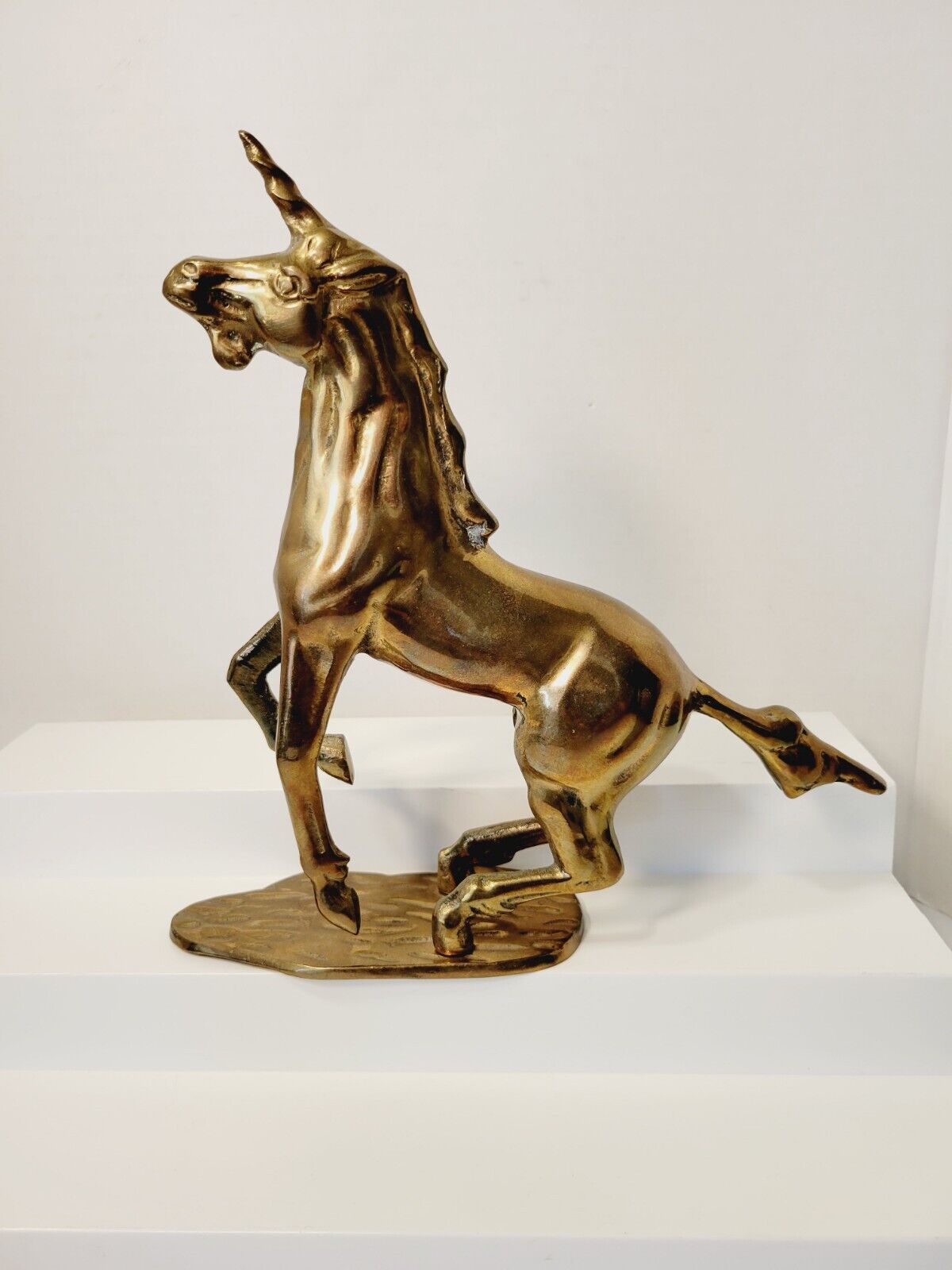 Bronze Unicorn Statue Sculpture Figurine VTG - 10\