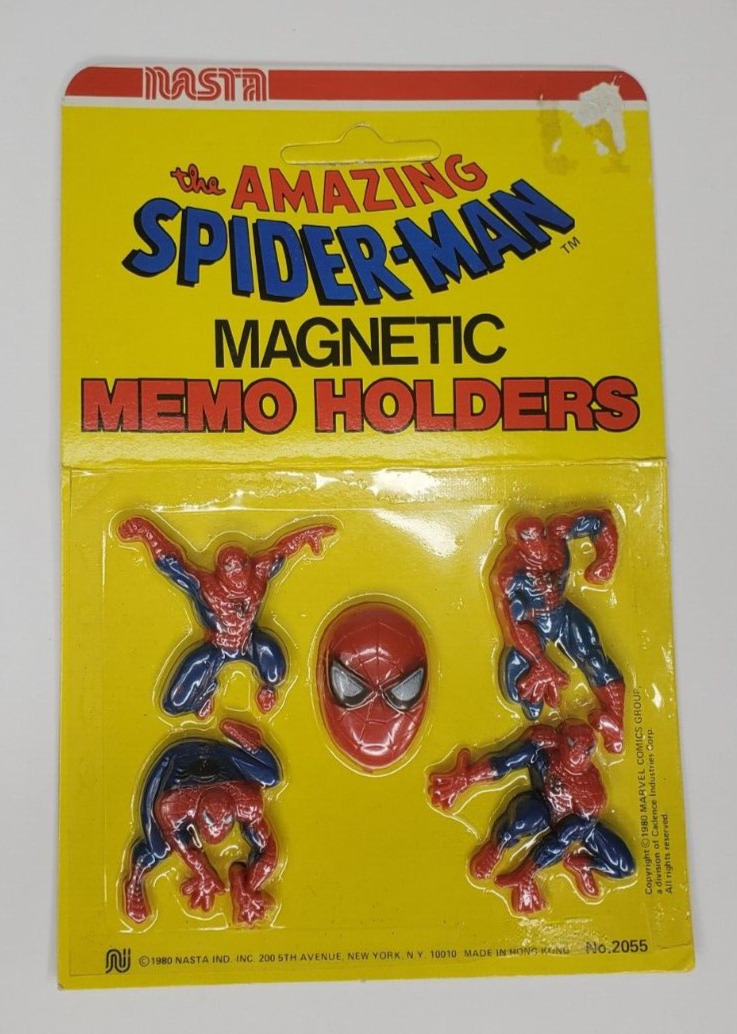 Vintage Spider Man Memo Holders NM  1980 Unpunched
