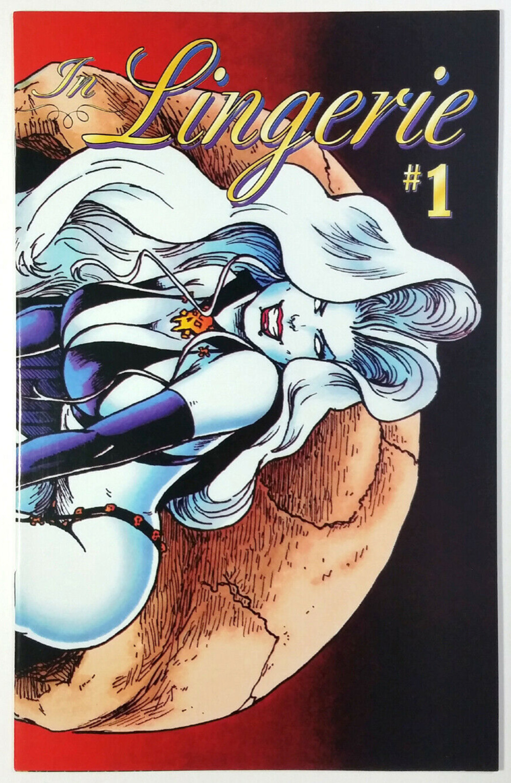 LADY DEATH IN LINGERIE #1 (1995) CHAOS COMICS AMAZING STEVEN HUGHES WRAP COVER