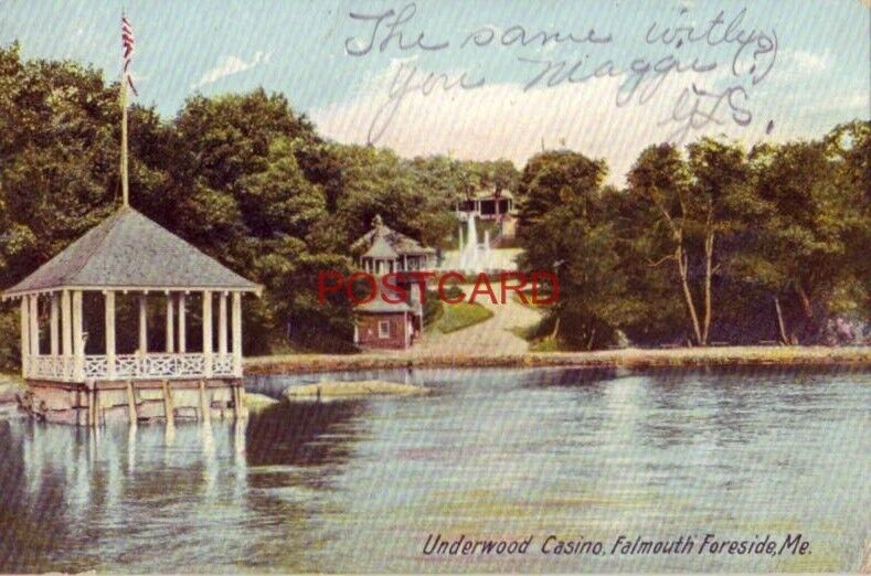 pre-1907 UNDERWOOD CASINO, FALMOUTH FORESIDE, ME. 1906