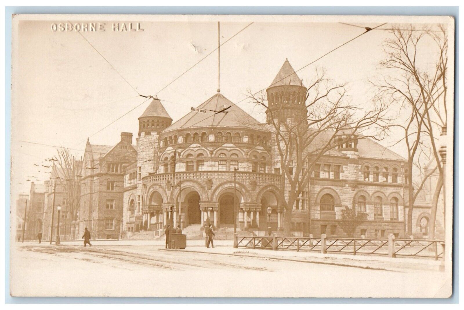 1913 Osborne Hall New Haven Connecticut CT RPPC Photo Posted Postcard
