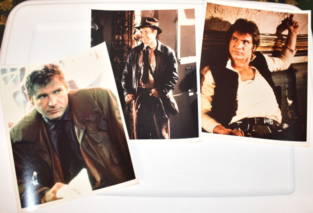 Lot of 3 Harrison Ford 8 x 10 color photos Han Solo Indiana Jones Blade Runner