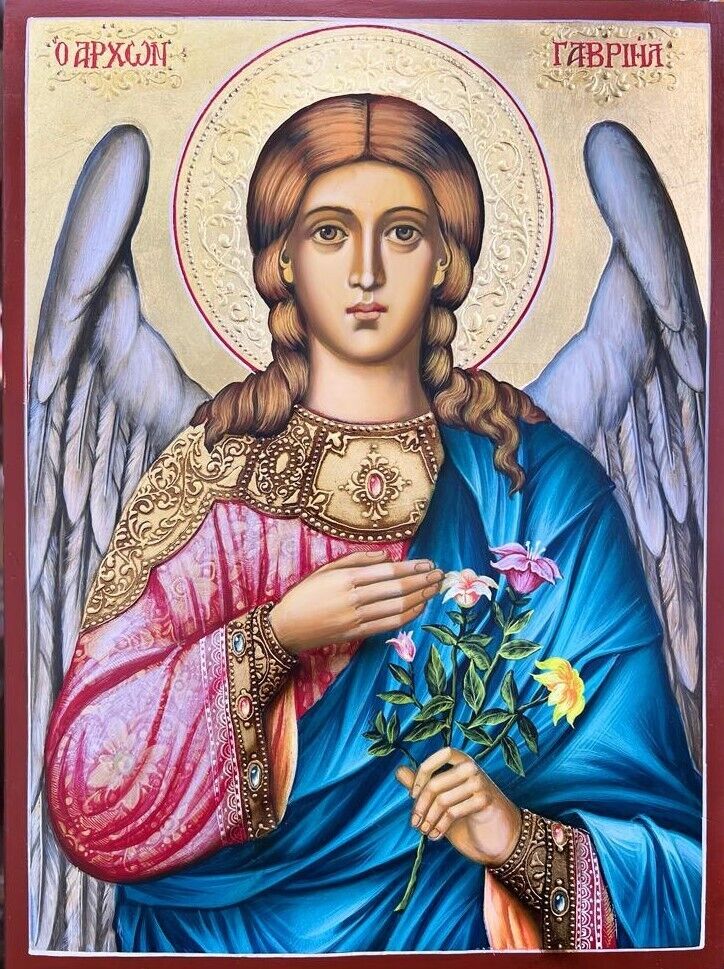 Saint Archangel Gabriel Byzantine 30x40 cm icon handmade