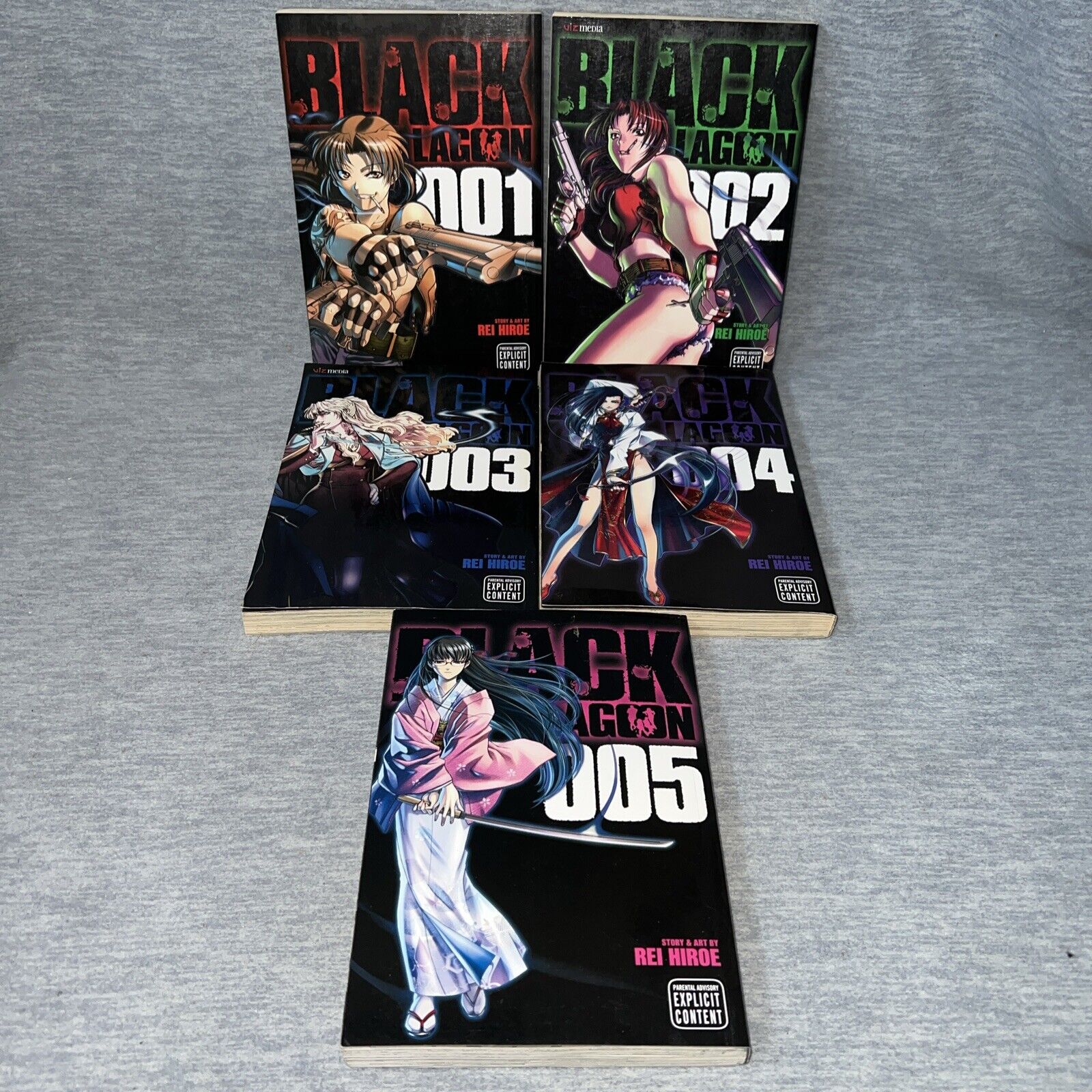 Black Lagoon Manga - Volumes 1-5 by Rei Hiroe - English