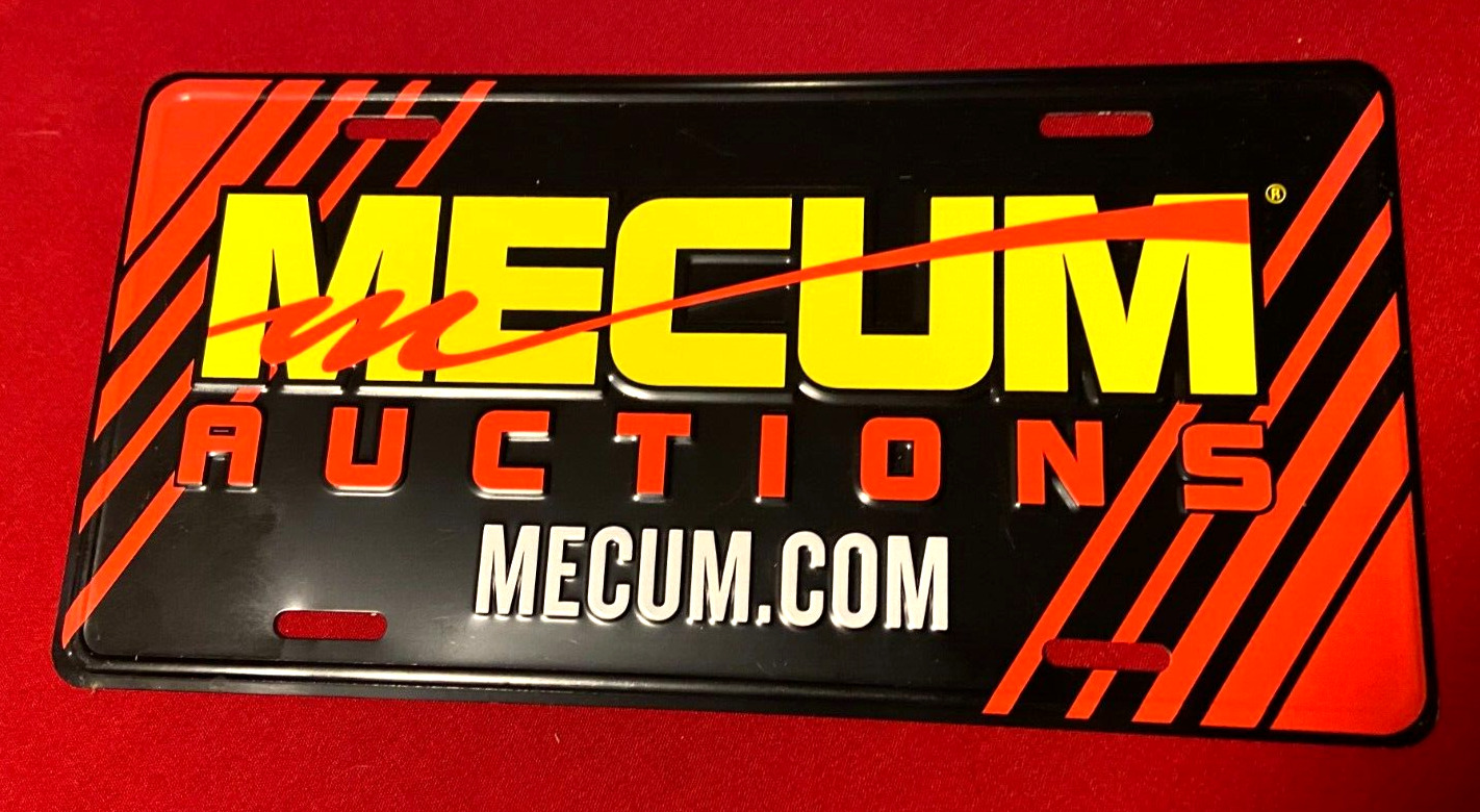 Mecum Auctions License Plate or Really Neat Sign, Wow, Good Shape