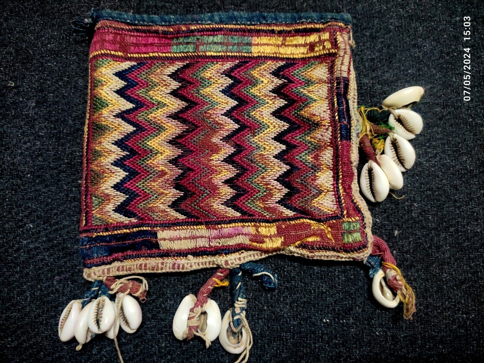 antique Indian handmade vintage tribal banjara ethnic rabari kutchi boho  bag 96