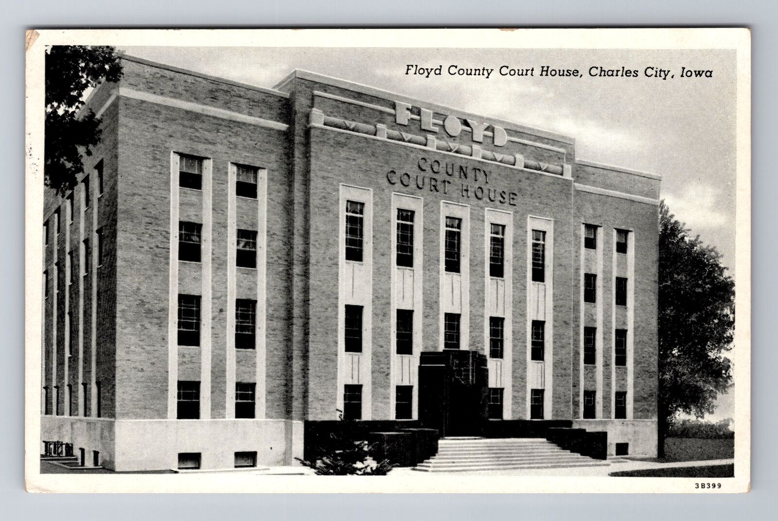 Charles City IA-Iowa, Floyd County Court House, Antique, Vintage Postcard