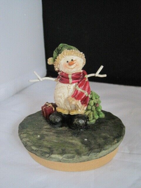 Colonial Candle Snowman Candle Jar Lid Topper