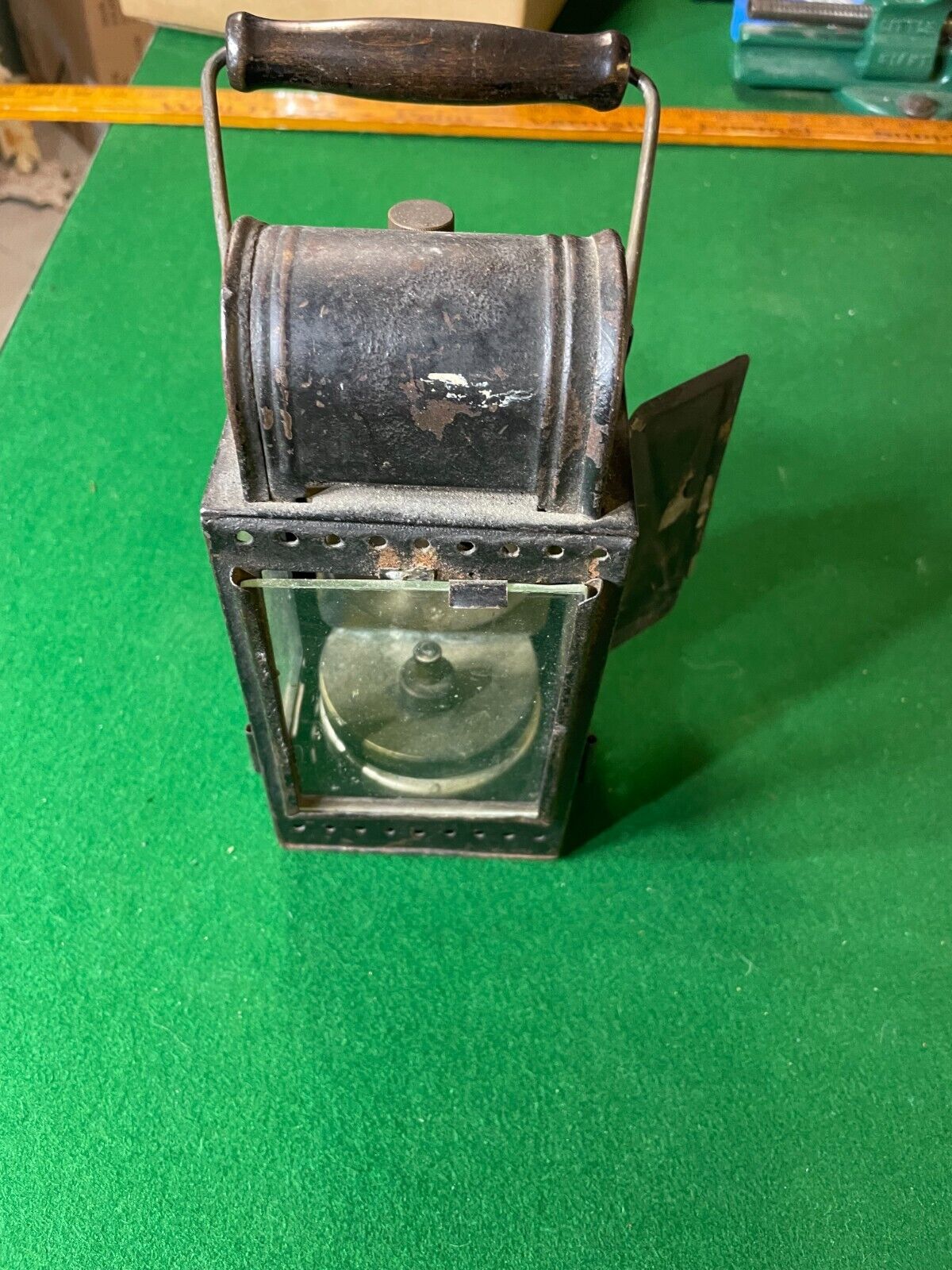 ANTIQUE OLD GERMAN RAILROAD CARBIDE LAMP / 1961