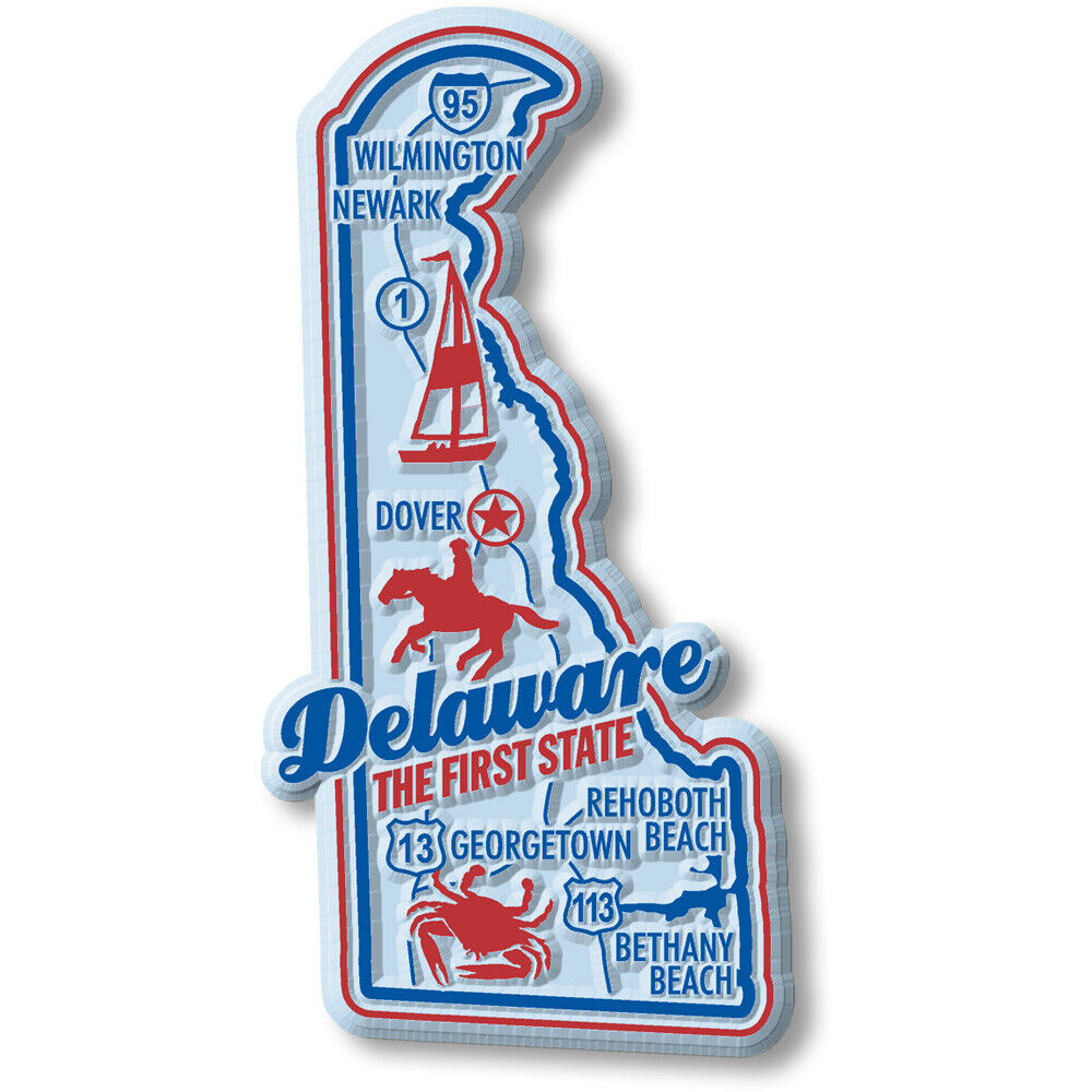 Delaware Premium State Magnet by Classic Magnets, 1.8\