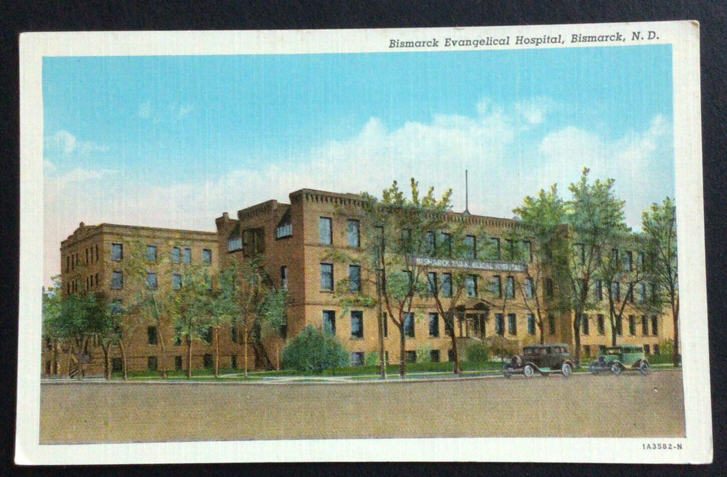 Bismark North Dakota postcard evangelical hospital