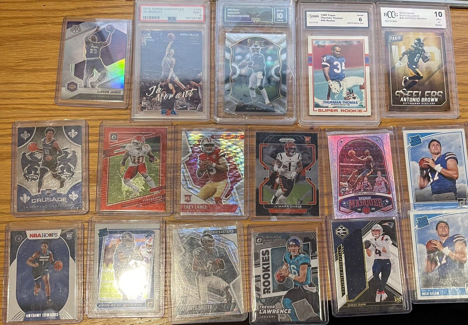 football and basketball lot great deal graded cards and rookies 