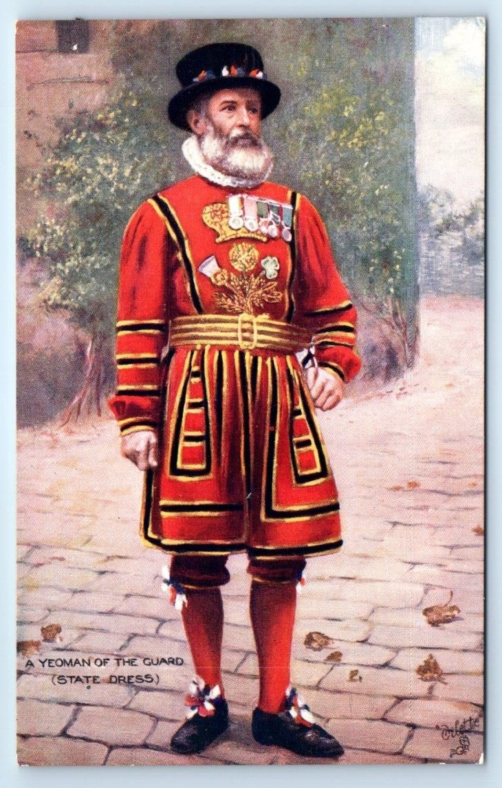 TUCK Oilette~ Yeoman of the Guard State Dress ENGLAND UK Postcard