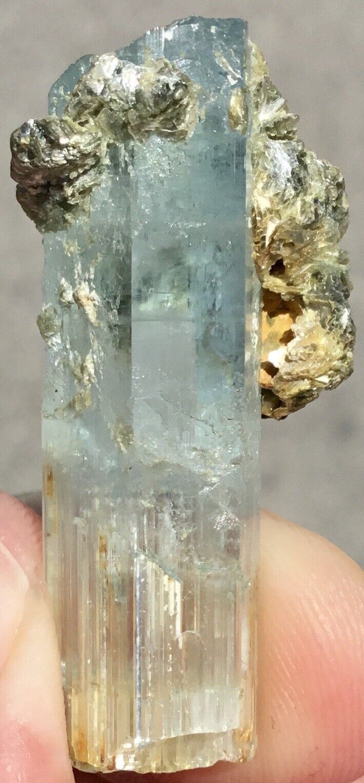 Aquamarine Crystal Mineral Specimen With Beautiful Inclusions Skardu, Pakistan